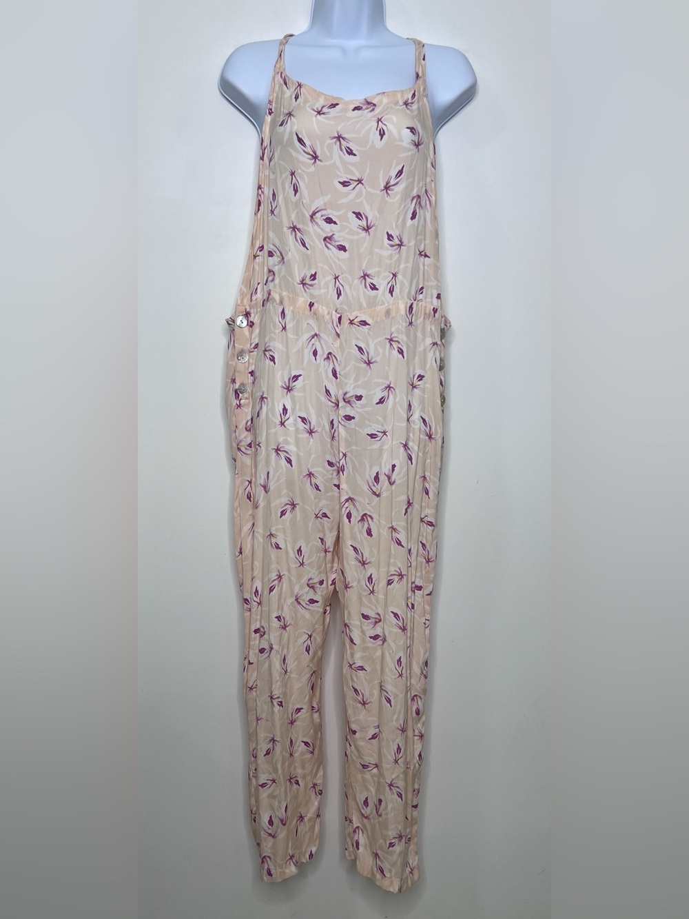Acacia Canggu Silk Long Overall in Island Orchid